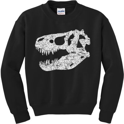 T Rex Skull Tyrannosaurus Rex Dinosaur Fossil Kids Sweatshirt