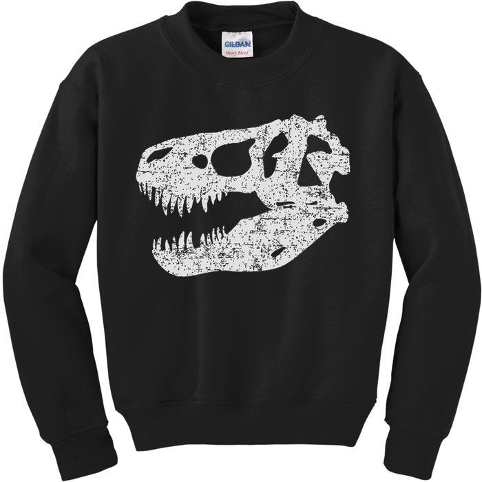 T Rex Skull Tyrannosaurus Rex Dinosaur Fossil Kids Sweatshirt