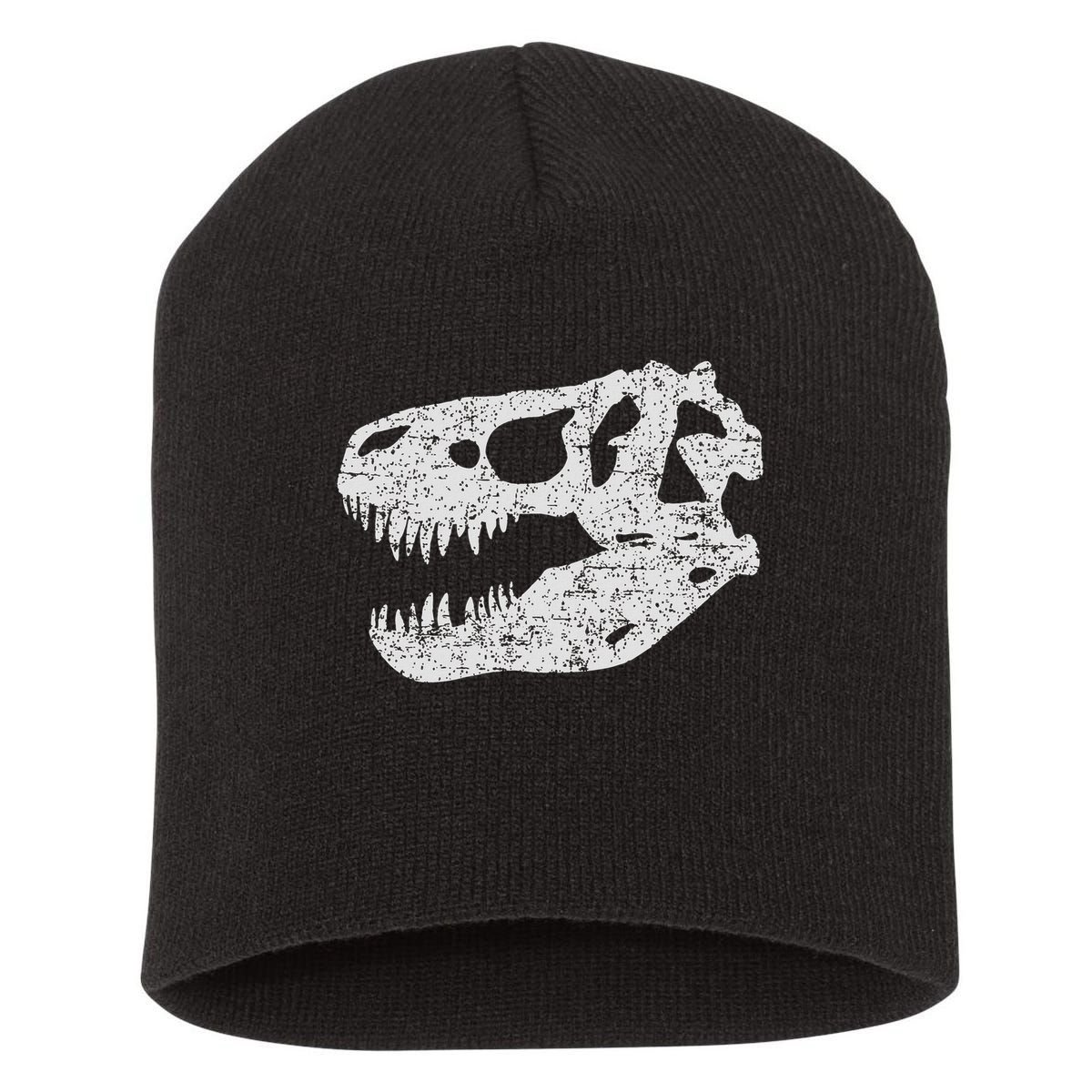 T Rex Skull Tyrannosaurus Rex Dinosaur Fossil Short Acrylic Beanie