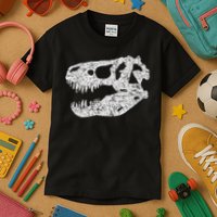 T Rex Skull Tyrannosaurus Rex Dinosaur Fossil Kids T-Shirt