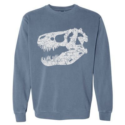 T Rex Skull Tyrannosaurus Rex Dinosaur Fossil Garment-Dyed Sweatshirt