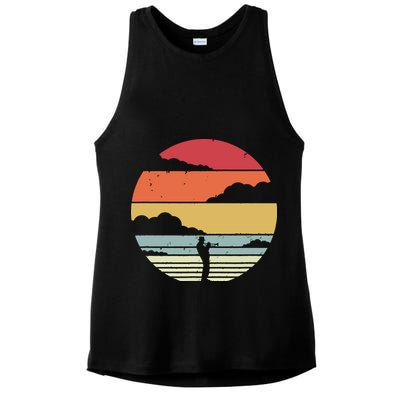 Trumpet Retro Style For Trumpet Player Ladies PosiCharge Tri-Blend Wicking Tank