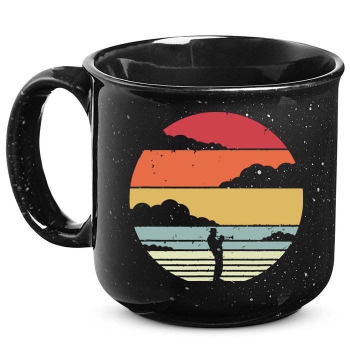 Trumpet Retro Style For Trumpet Player 15oz Campfire Ceramic Mug