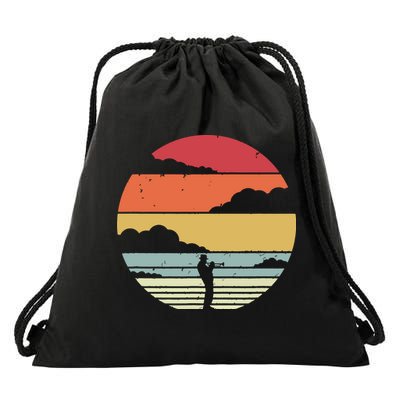 Trumpet Retro Style For Trumpet Player Drawstring Bag