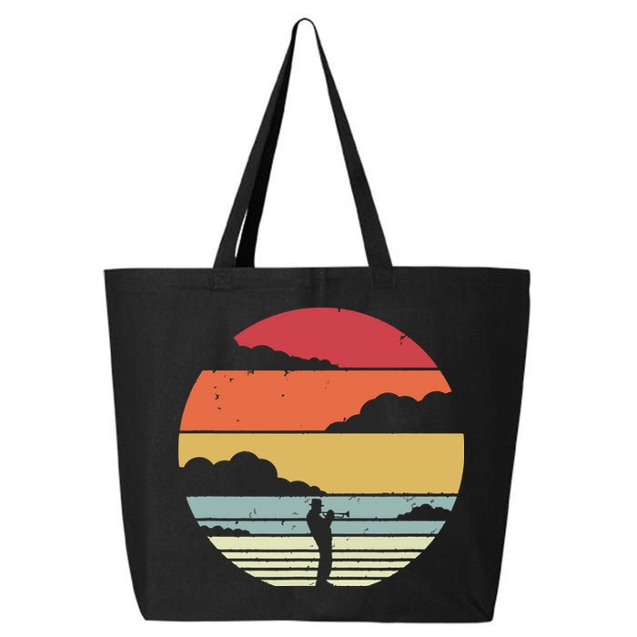 Trumpet Retro Style For Trumpet Player 25L Jumbo Tote