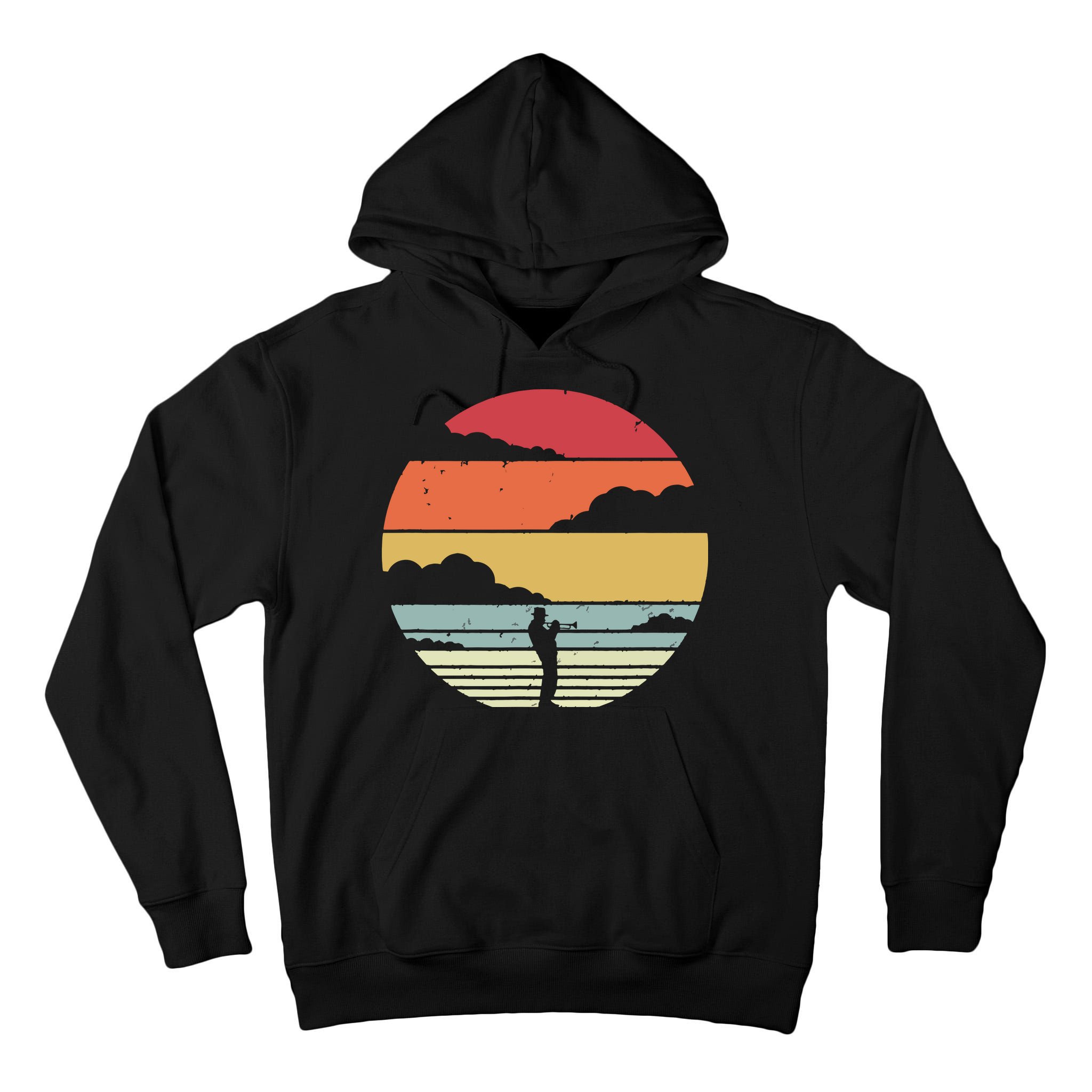 Trumpet Retro Style For Trumpet Player Tall Hoodie