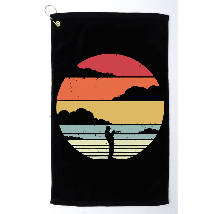 Trumpet Retro Style For Trumpet Player Golf Towel
