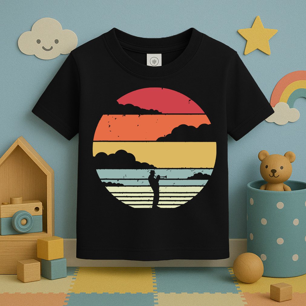 Trumpet Retro Style For Trumpet Player Toddler T-Shirt