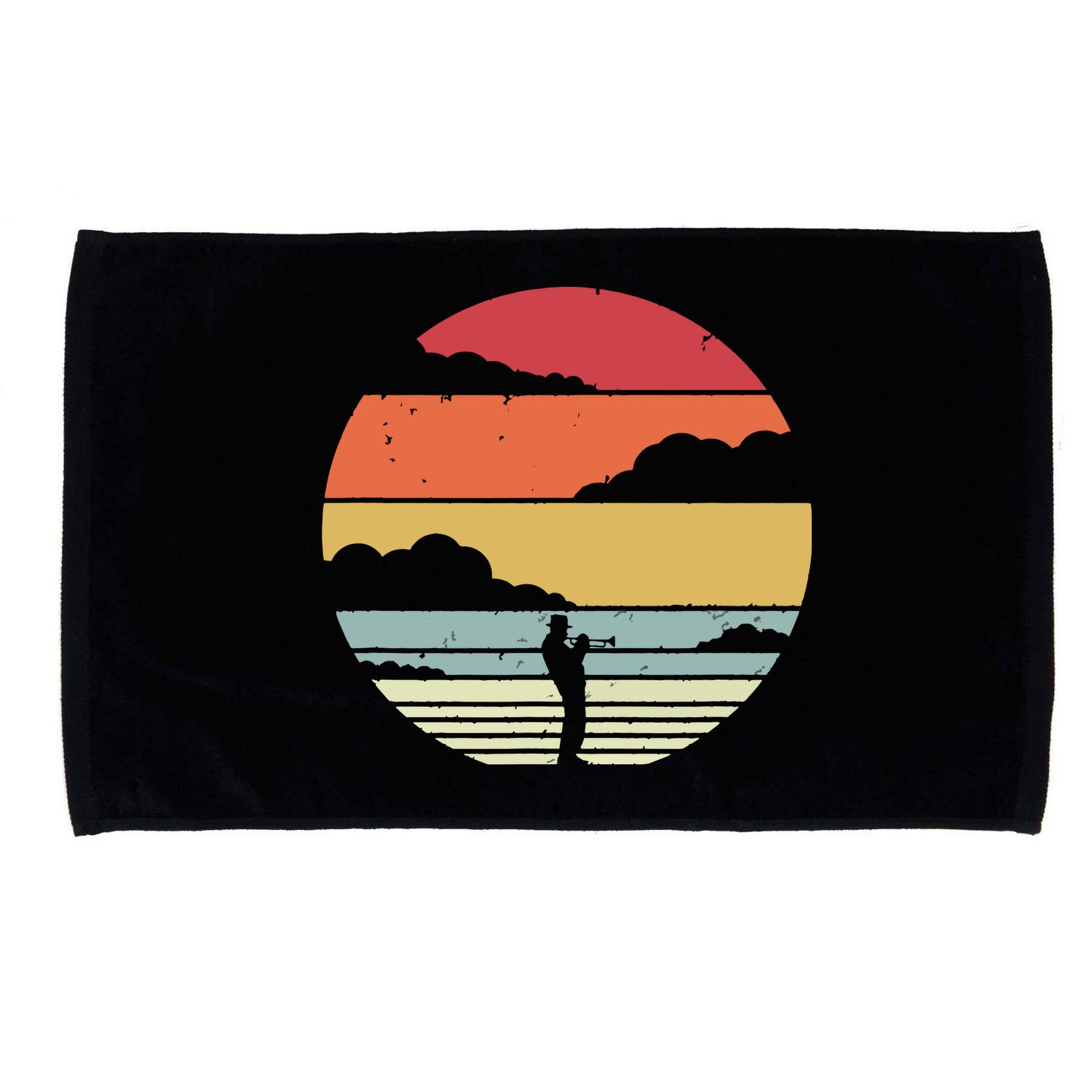 Trumpet Retro Style For Trumpet Player Microfiber Hand Towel