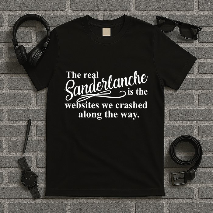 The Real Sanderlanche Is The Websites We Crashed Along The Way T-Shirt