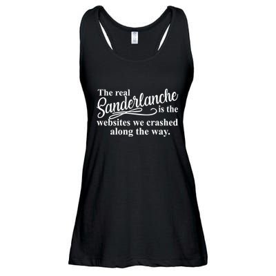 The Real Sanderlanche Is The Websites We Crashed Along The Way Ladies Essential Flowy Tank