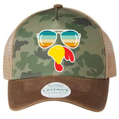 Turkey Retro Sunset Cool Thanksgiving Legacy Tie Dye Trucker Hat