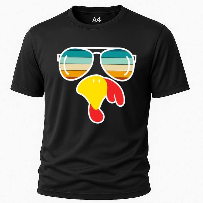 Turkey Retro Sunset Cool Thanksgiving Performance Shirt
