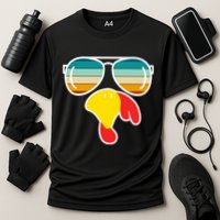 Turkey Retro Sunset Cool Thanksgiving Performance Shirt