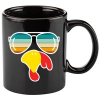 Turkey Retro Sunset Cool Thanksgiving 11oz C Handle Ceramic Mug