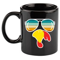 Turkey Retro Sunset Cool Thanksgiving 11oz C Handle Ceramic Mug