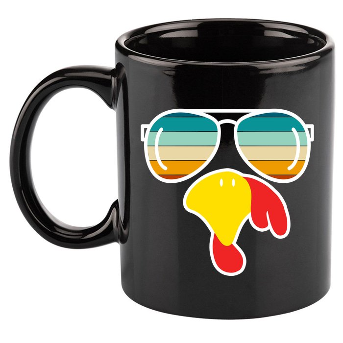 Turkey Retro Sunset Cool Thanksgiving 11oz C Handle Ceramic Mug