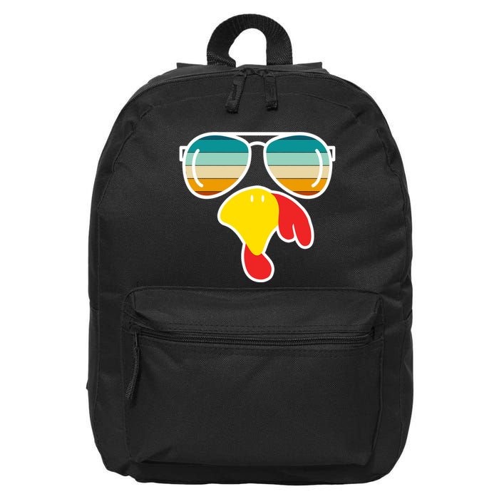 Turkey Retro Sunset Cool Thanksgiving 16 in Basic Backpack