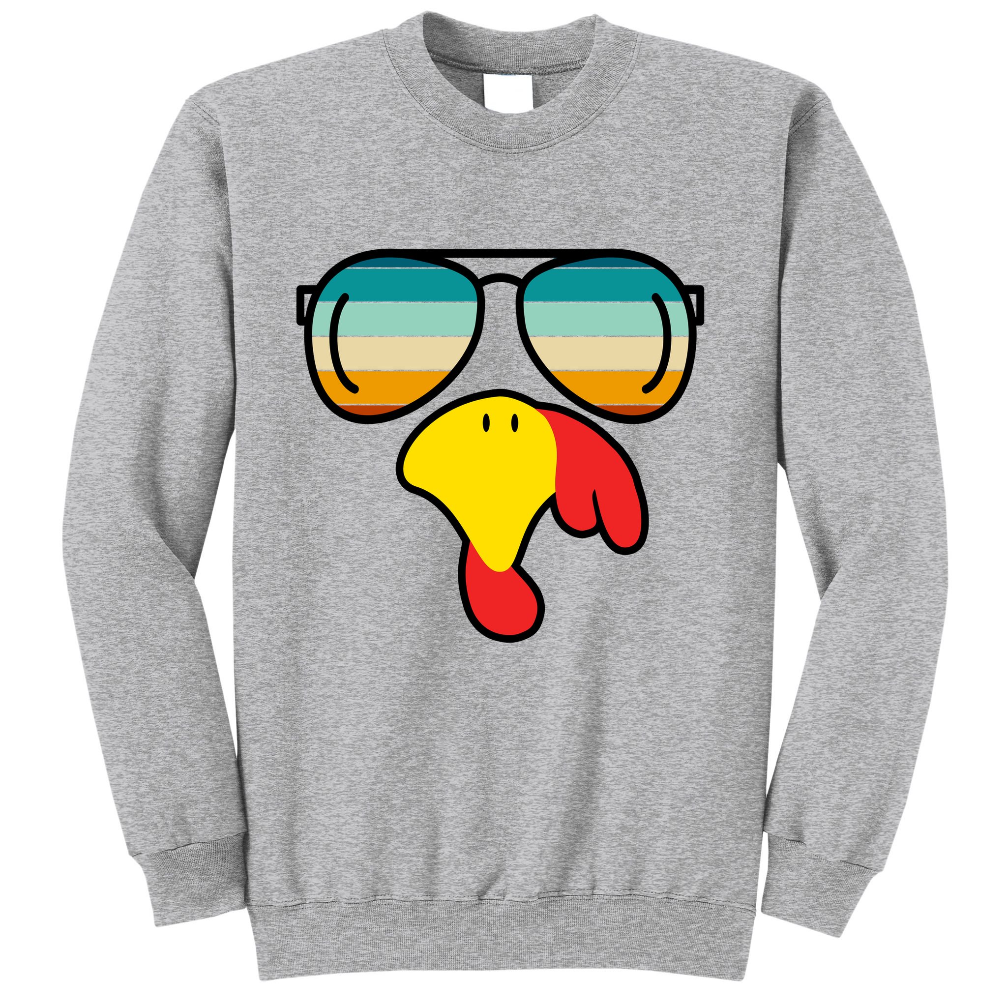 Turkey Retro Sunset Cool Thanksgiving Sweatshirt