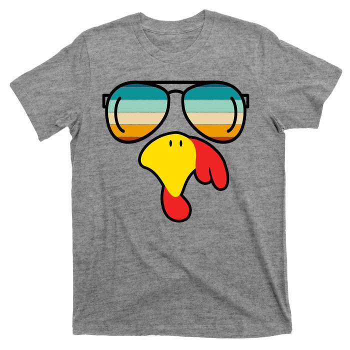 Turkey Retro Sunset Cool Thanksgiving T-Shirt