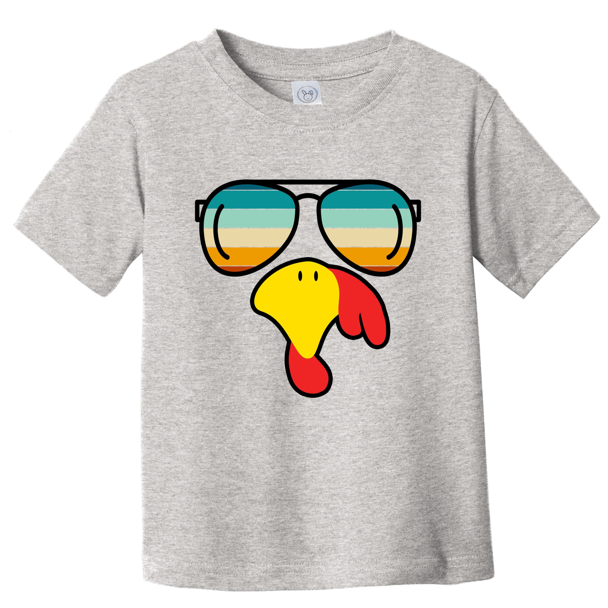 Turkey Retro Sunset Cool Thanksgiving Toddler T-Shirt