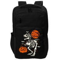 T Rex Skeleton Halloween Dinosaur Spooky Costume 2024 Zip Hoodie Impact Tech Backpack