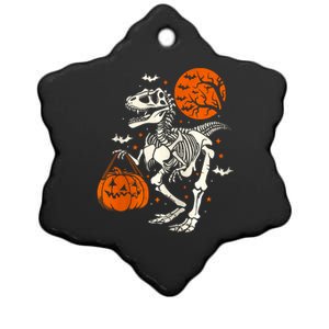 T Rex Skeleton Halloween Dinosaur Spooky Costume 2024 Zip Hoodie Ceramic Star Ornament