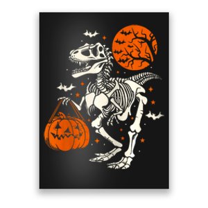 T Rex Skeleton Halloween Dinosaur Spooky Costume 2024 Zip Hoodie Poster