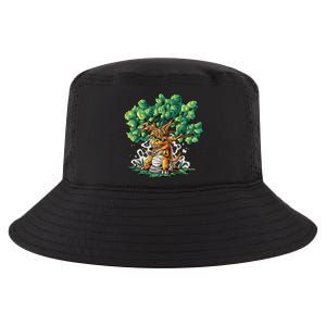 T Rex Smoking Joint Under A Tree Cool Comfort Performance Bucket Hat