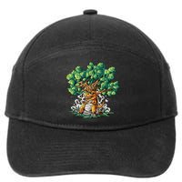 T Rex Smoking Joint Under A Tree 7-Panel Snapback Hat