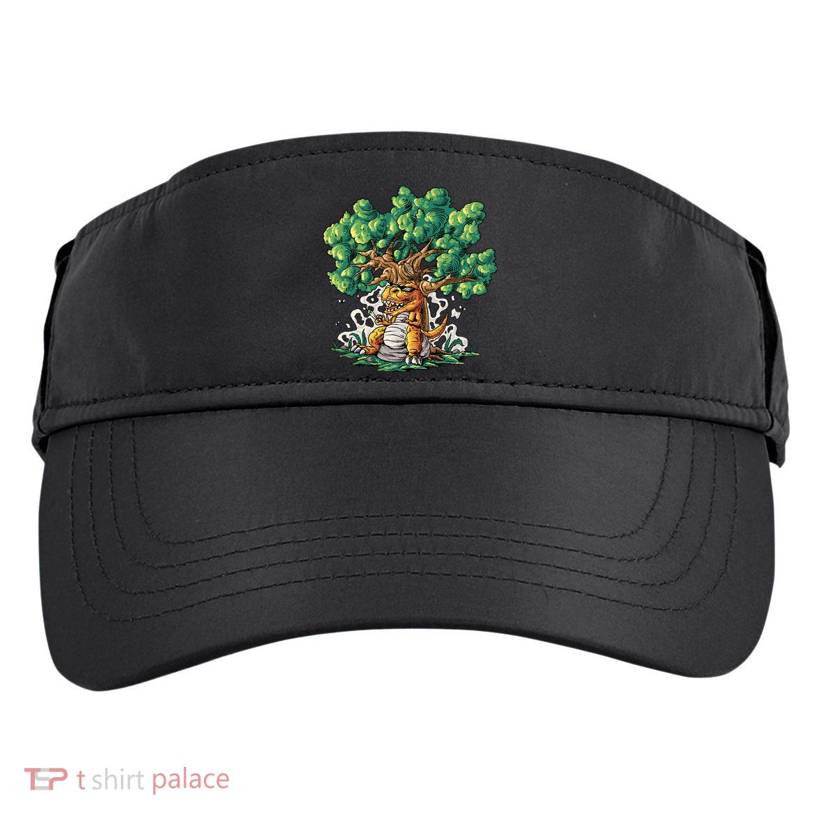 T Rex Smoking Joint Under A Tree Adult Drive Performance Visor