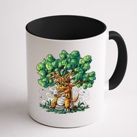T Rex Smoking Joint Under A Tree Mug