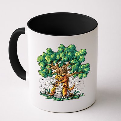 T Rex Smoking Joint Under A Tree Mug