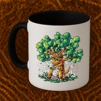 T Rex Smoking Joint Under A Tree Mug