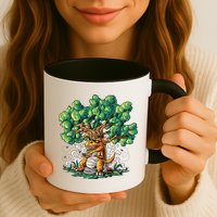 T Rex Smoking Joint Under A Tree Mug