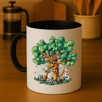 T Rex Smoking Joint Under A Tree Mug