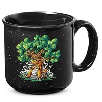 T Rex Smoking Joint Under A Tree 15oz Campfire Ceramic Mug