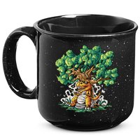 T Rex Smoking Joint Under A Tree 15oz Campfire Ceramic Mug