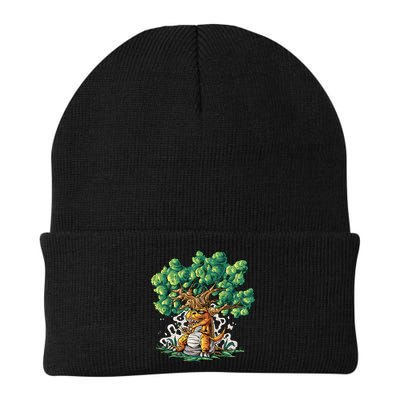 T Rex Smoking Joint Under A Tree Beanie