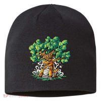 T Rex Smoking Joint Under A Tree Sustainable Beanie