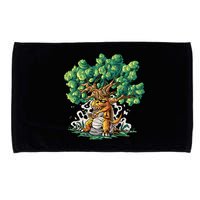 T Rex Smoking Joint Under A Tree Microfiber Hand Towel