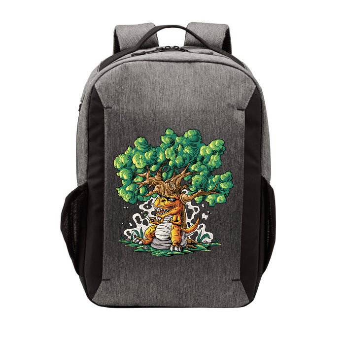 T Rex Smoking Joint Under A Tree Vector Backpack