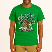 T Rex Smoking Joint Under A Tree Tall T-Shirt