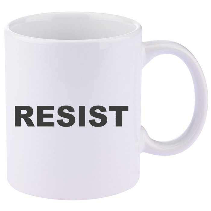 The Resist 11oz C Handle Ceramic Mug
