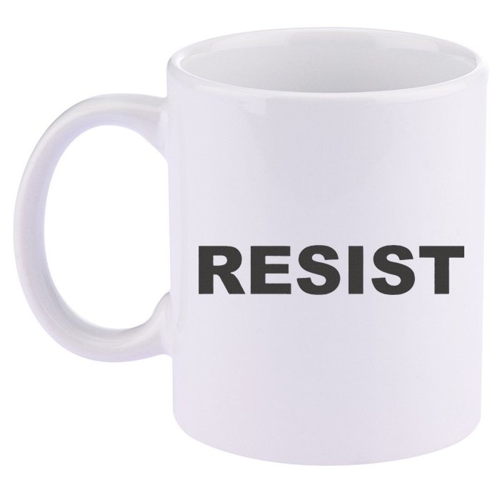 The Resist 11oz C Handle Ceramic Mug