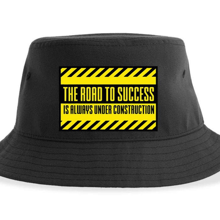 The Road To Success Is Always Under Construction Sustainable Bucket Hat