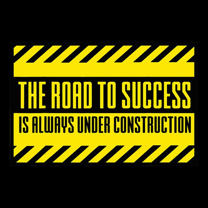 The Road To Success Is Always Under Construction Sustainable Bucket Hat