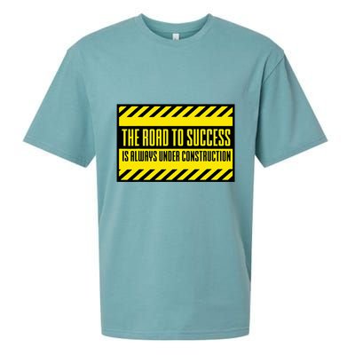 The Road To Success Is Always Under Construction Sueded Cloud Jersey T-Shirt