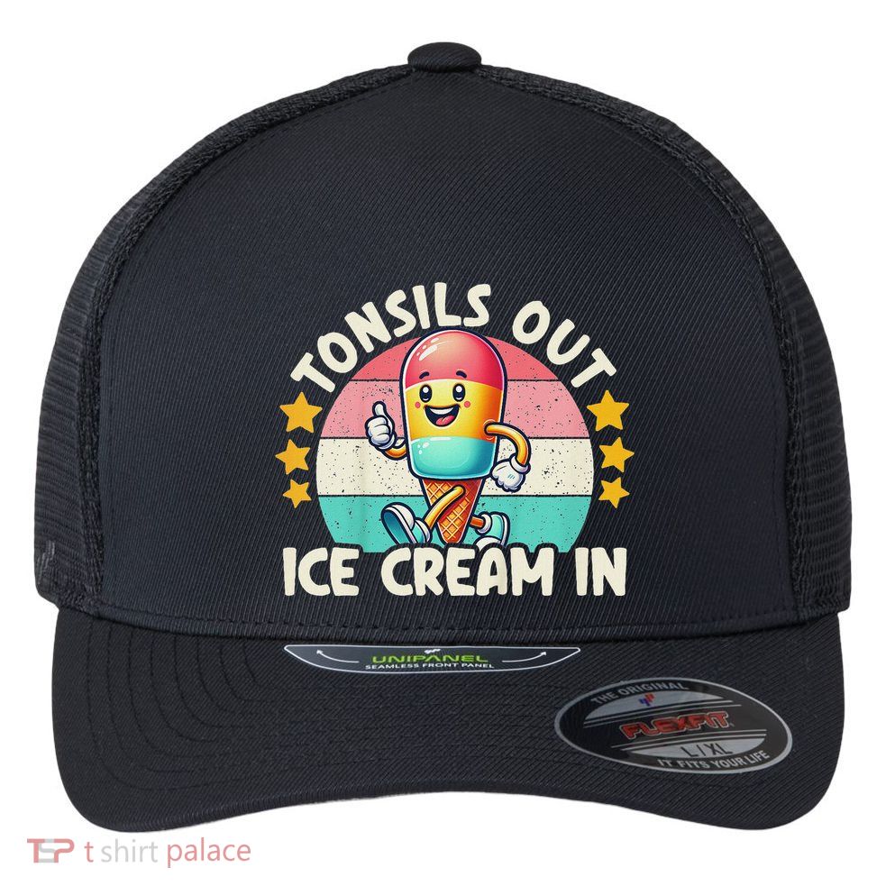 Tonsil Removal & Tonsillectomy Recovery Tonsils Out Flexfit Unipanel Trucker Cap