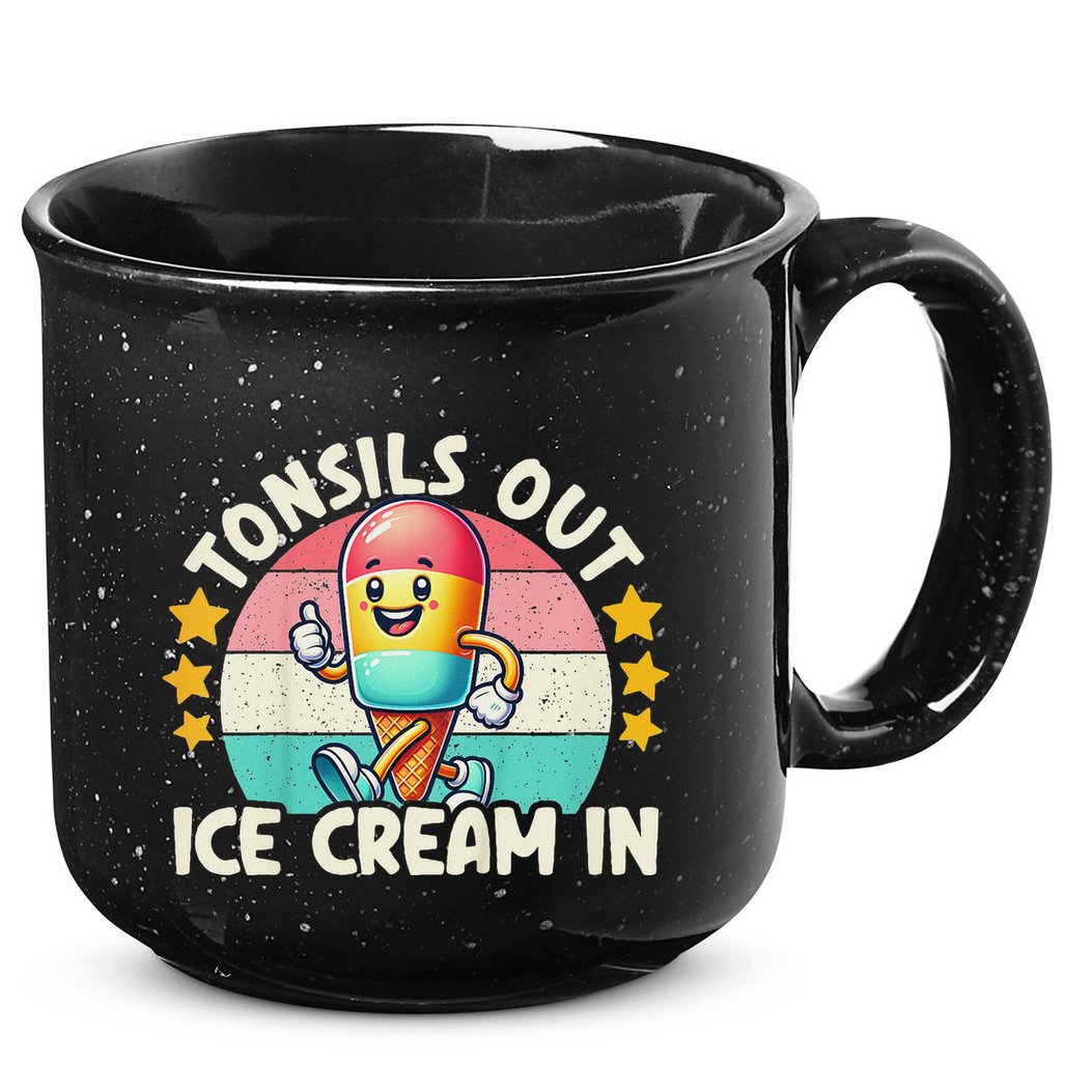 Tonsil Removal & Tonsillectomy Recovery Tonsils Out 15oz Campfire Ceramic Mug
